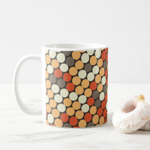 Orange retro dots coffee mug