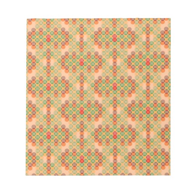 Orange retro pattern notepad (Front)