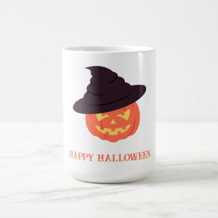 Orange Retro Pumpkin Halloween Coffee Mug Vintage