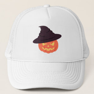 Orange Retro Pumpkin Trucker Hat