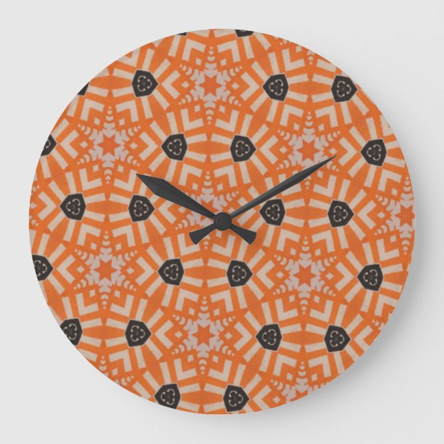 Orange Retro Vintage Clock (Front)