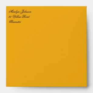 Orange Return Address Envelope for 5" Square