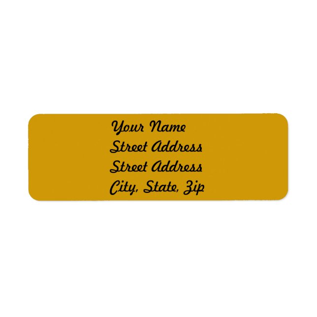 Orange Return Address Sticker (Front)
