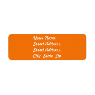 Orange  Return Address Sticker