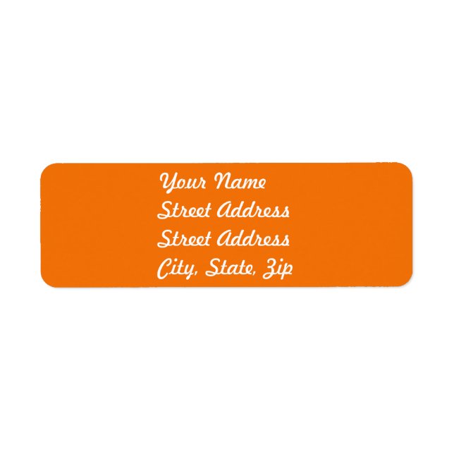 Orange  Return Address Sticker (Front)