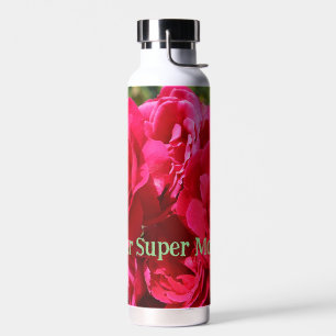 Orange Rhodies Flowers Floral Aluminium Water Bott Bottle