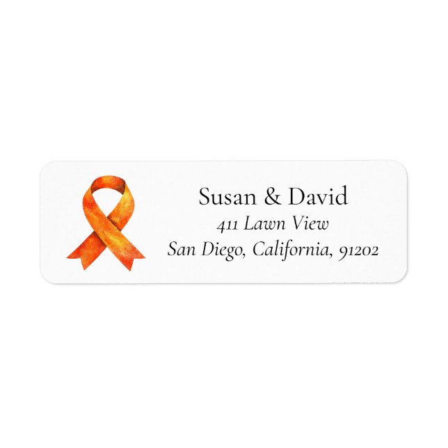 Orange Ribbon Awareness Support & Cause (Front)