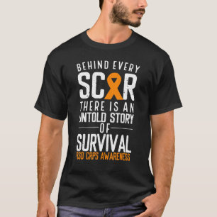 Orange Ribbon Behind Every Scar Survivor Rsd Crps  T-Shirt