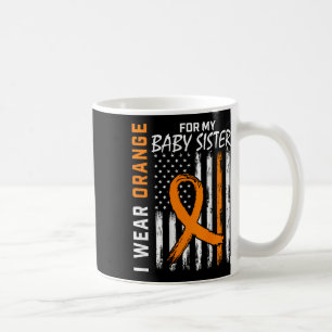 Orange Ribbon Byby Sister Leukaemia Awareness Coffee Mug