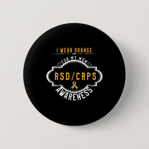 Orange Ribbon Crpsrsd Awareness And Support For Mo 6 Cm Round Badge