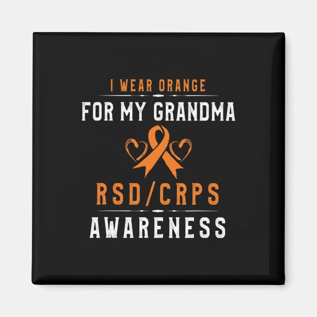 Orange Ribbon Crpsrsd Awareness For Grandma From S Magnet (Front)