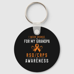 Orange Ribbon Crpsrsd Awareness For Grandpa - Gran Key Ring