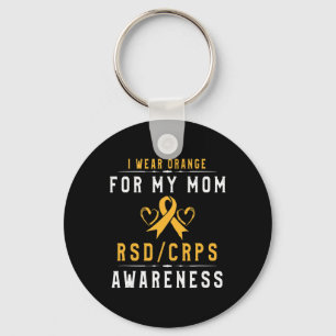 Orange Ribbon Crpsrsd Awareness For Mum Daughter S Key Ring