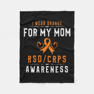 Orange Ribbon Crpsrsd Awareness For Mummy - Son An Fleece Blanket