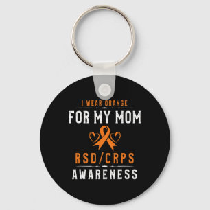 Orange Ribbon Crpsrsd Awareness For Mummy - Son An Key Ring