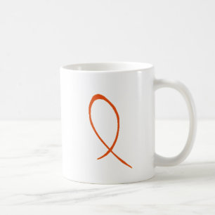 Orange Ribbon Customisable Mug