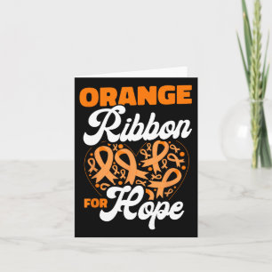Orange Ribbon For Hope Blood Cancer Awareness Card