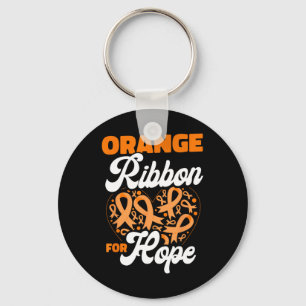 Orange Ribbon For Hope Blood Cancer Awareness Key Ring