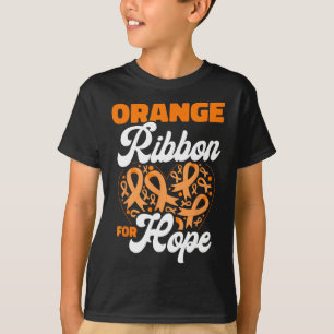 Orange Ribbon For Hope Blood Cancer Awareness  T-Shirt