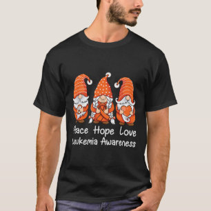 Orange ribbon Gnomes support survivor of Leukaemia T-Shirt