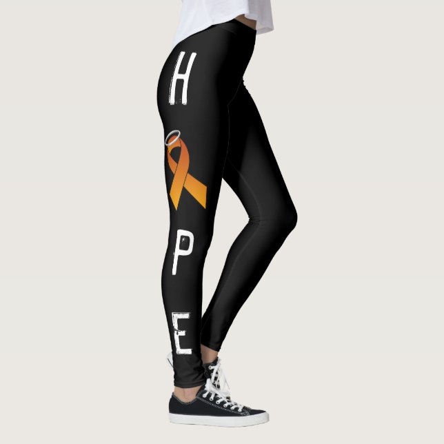 ORANGE RIBBON HOPE LEGGINS by OASOTA Leggings (Right)