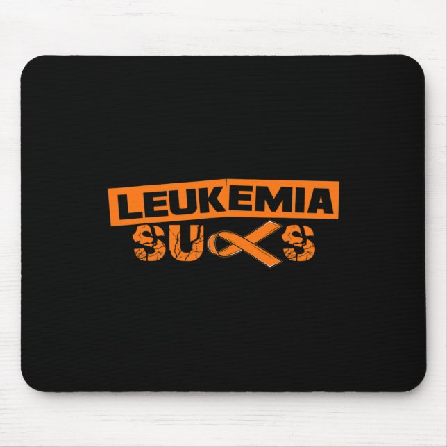 Orange Ribbon I Leukaemia Dad September  Mouse Mat (Front)