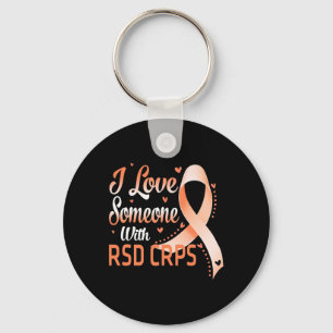 Orange Ribbon I Love Someone With Rsd Crps Awarene Key Ring