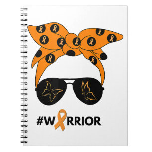 Orange Ribbon Kidney Cancer Warrior Bandanna Unbre Notebook