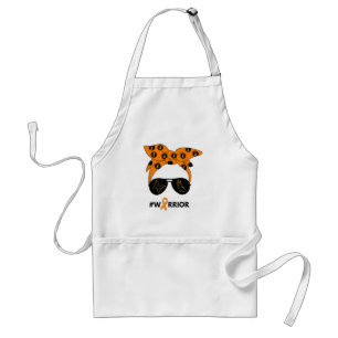 Orange Ribbon Kidney Cancer Warrior Bandanna Unbre Standard Apron