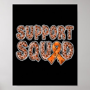 Orange Ribbon Leopard Print Support Squad Crps 1