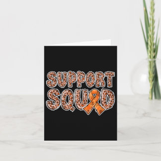 Orange Ribbon Leopard Print Support Squad Crps 1  Card