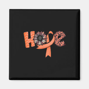 Orange Ribbon Leopard Sunflower Hope RSD CRPS Awar Magnet