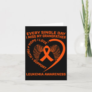 Orange Ribbon Leukaemia Awareness In Memory Of Gra Card
