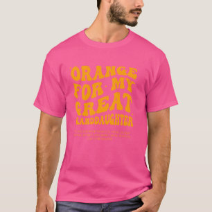 Orange Ribbon Leukaemia Awareness Month Great Gran T-Shirt