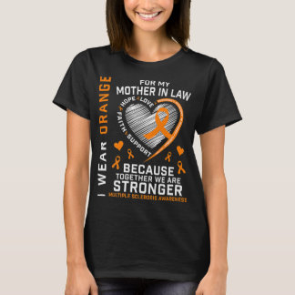 Orange Ribbon MS Mother In Law Multiple Sclerosis T-Shirt