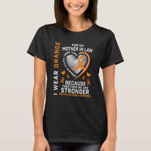 Orange Ribbon Ms Mother In Law Multiple Sclerosis  T-Shirt