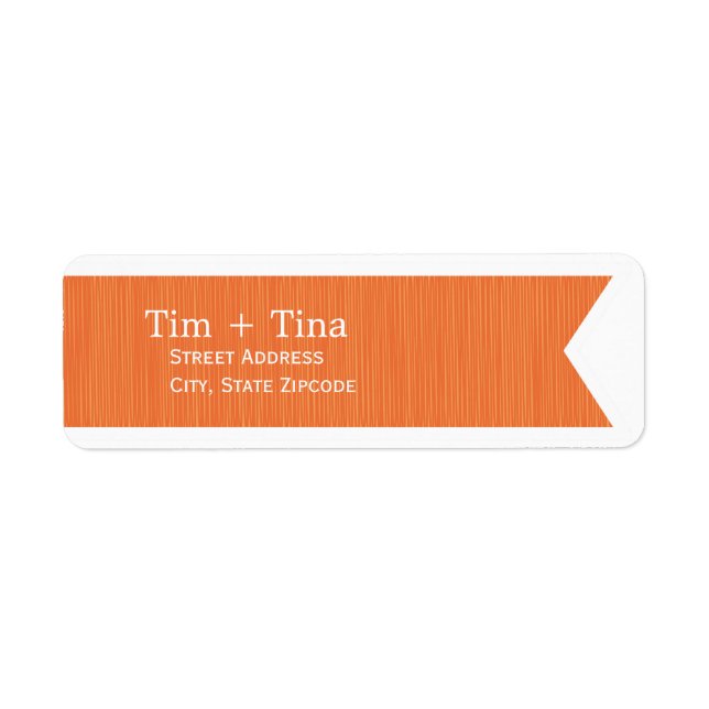 Orange Ribbon Return Address Label (Front)