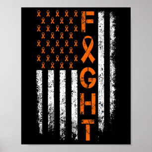 Orange Ribbon Sign - Leukemia Awareness 