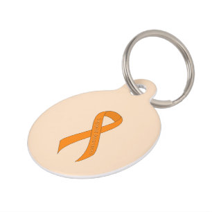Orange Ribbon Support Awareness Pet Tag