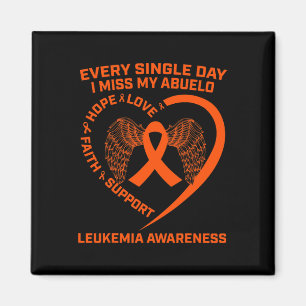 Orange Ribbon Wings Leukemia Awareness In Memory O Magnet