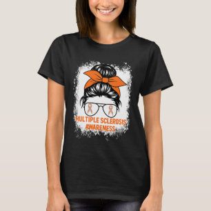 Orange Ribbon Women Ms Multiple Sclerosis  T-Shirt