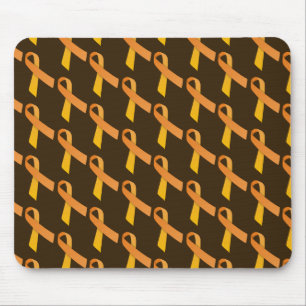 Orange Ribbons Tiled Pattern Mouse Mat