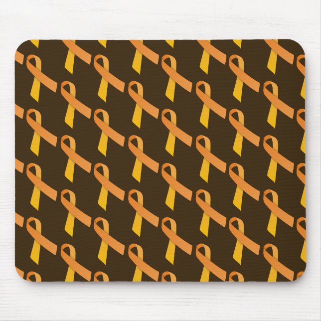 Orange Ribbons Tiled Pattern Mouse Mat (Front)