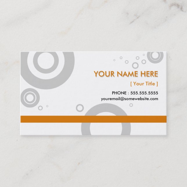 orange rings business card (Front)