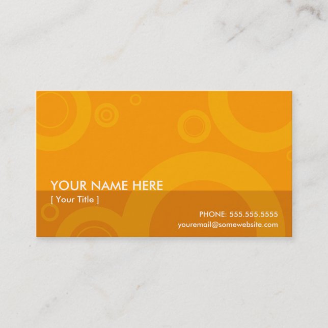 orange rings business card (Front)