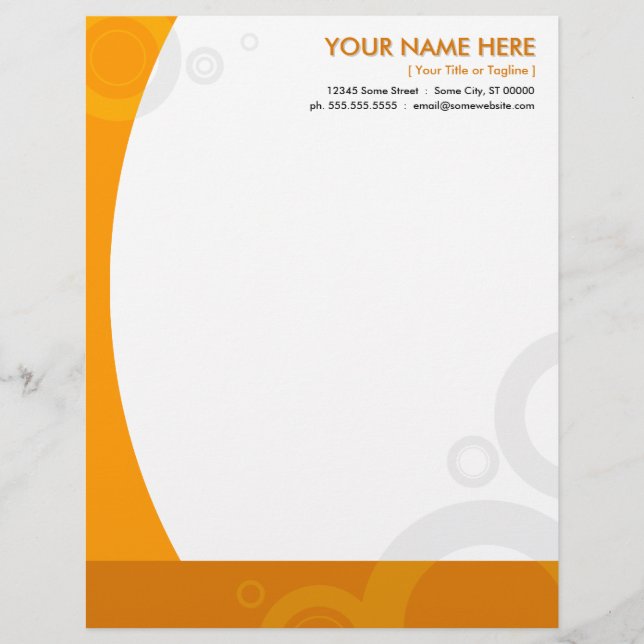 orange rings customized letterhead (Front)