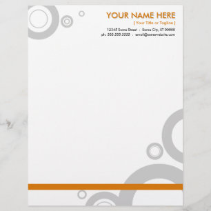 orange rings letterhead template