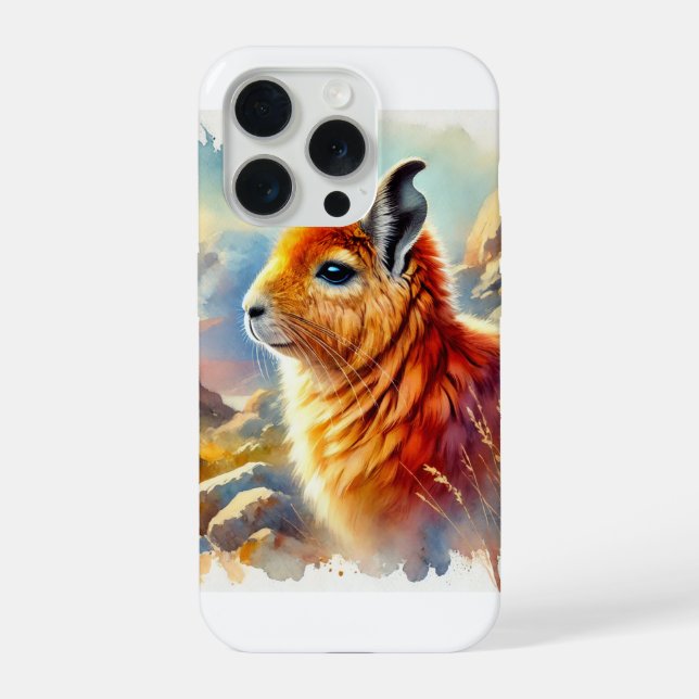 Orange Rock Viscacha 270824AREF117 - Watercolor iPhone Case (Back)