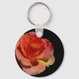 Orange Rose 2 Key Ring
