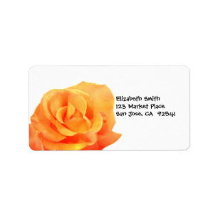 Orange Rose Address Label
